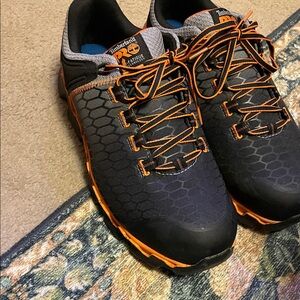 Timberland PRO Black and Orange Athletic Shoes